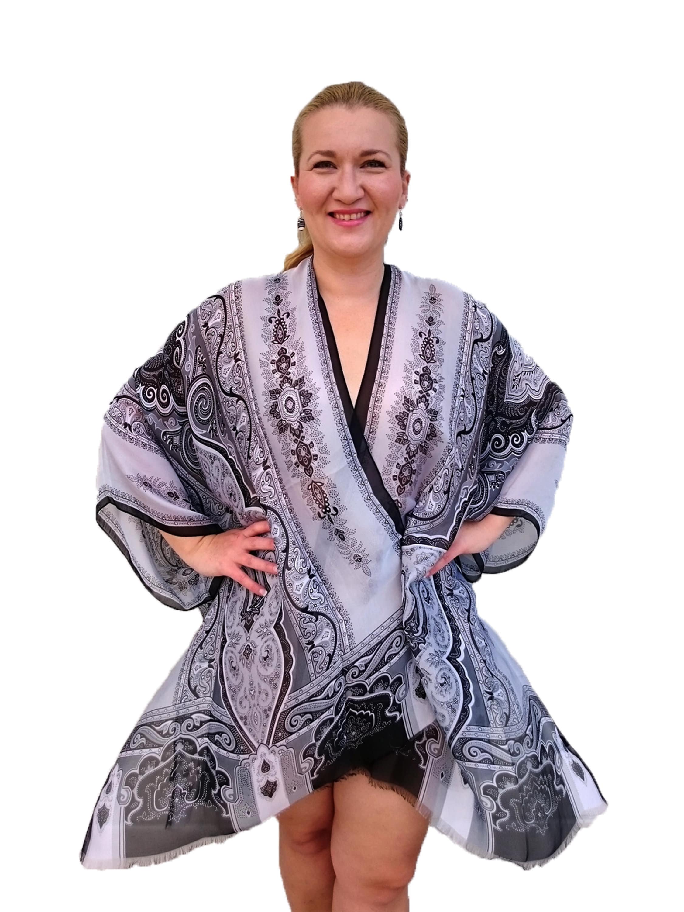 plus size kimono robe