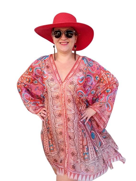 plus size silk kaftan