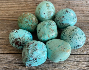 Tumbled Turquoise Stone, Natural Turquoise, Light Blue Turquoise Stone, Peruvian Turquoise