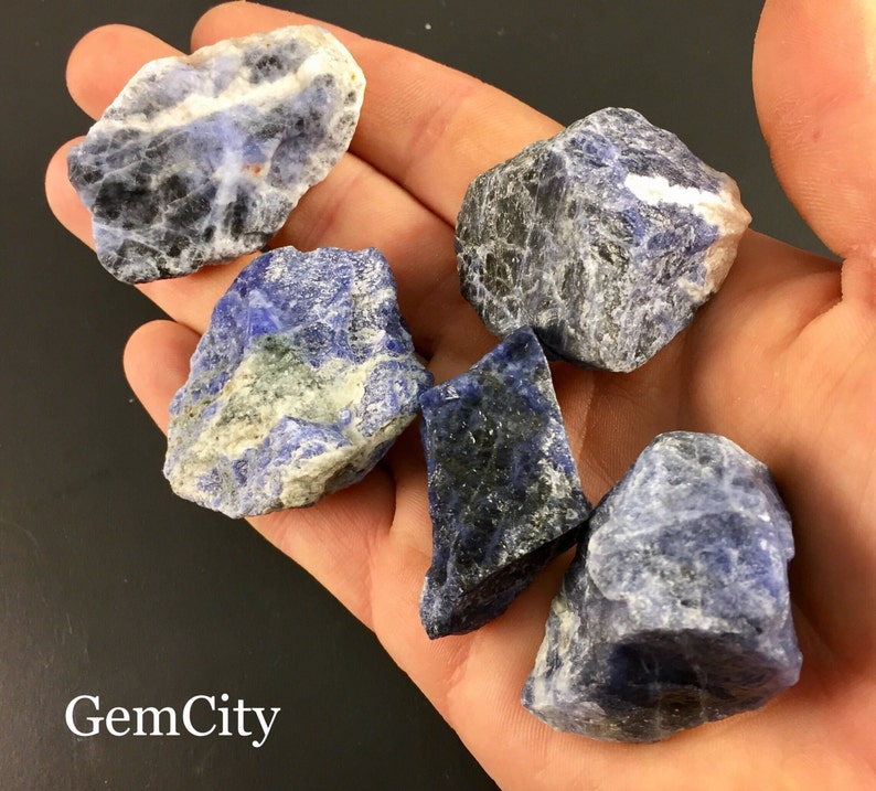 Raw Sodalite Natural Sodalite Gemstone Healing Crystals Etsy