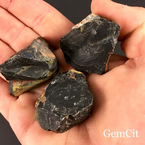 Natural Black Onyx Crystals Black Onyx Stones Raw Onyx Etsy