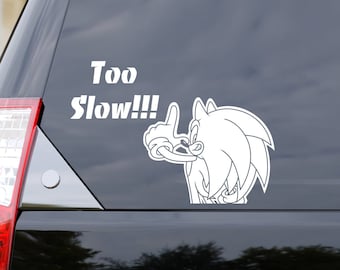 Too Slow Hedgehog Gaming Decal!