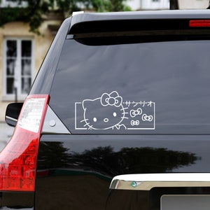 Cute Cat Ribbon Anime Car Decal!