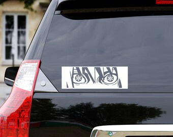 Angry Eyes Anime Car Decal!