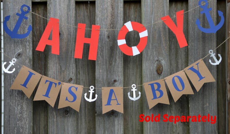 Ahoy Its A Boy Banner Ahoy BannerLife Saver Its a Boy | Etsy