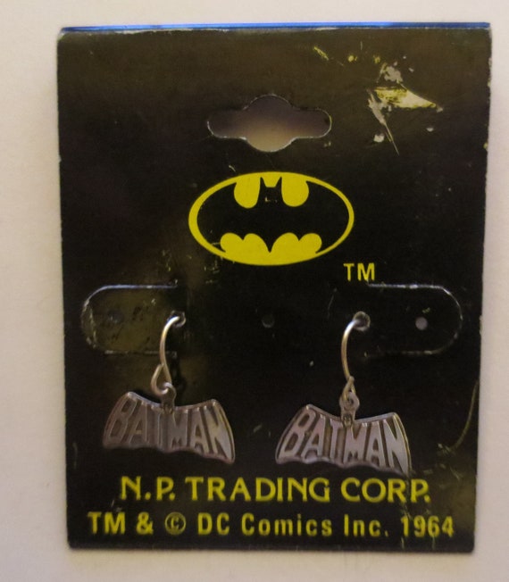Women's Dc Comics Batman Logo Cut Out Stainless Steel Stud Earrings - Black  : Target