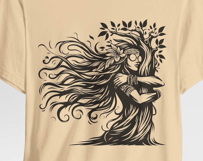 Hippie Tree Hugger Conservation Punk T Shirt  / Humane, Sustainable / 100% Cotton / Tee Shirt / Unisex  / Nature Outdoors Design
