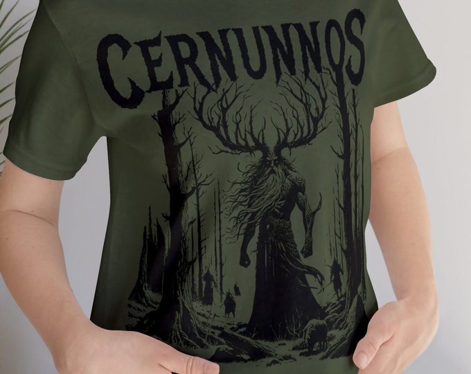 Cernunnos the Horned God / Celtic T Shirt / Pagan Wicca Design / Humane, Sustainable / 100% Cotton / Tee Shirt / Unisex