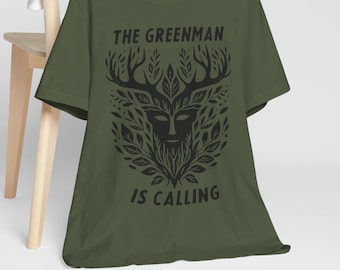 The Greenman Pagan T Shirt / Pagan Celtic Design / Humane, Sustainable / 100% Cotton / Tee Shirt / Unisex