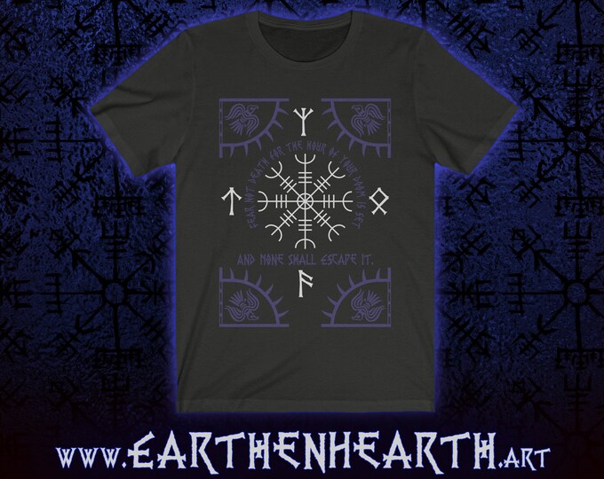 Aegishjalmur Fear Not Death / Viking Shirt / Odin Steel