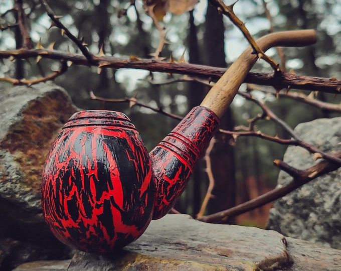 Ragnarok Viking Pipe / Tobacco Pipe / Sherlock Pipe / Wooden Pipe for Smoking / Norse Ceremonial