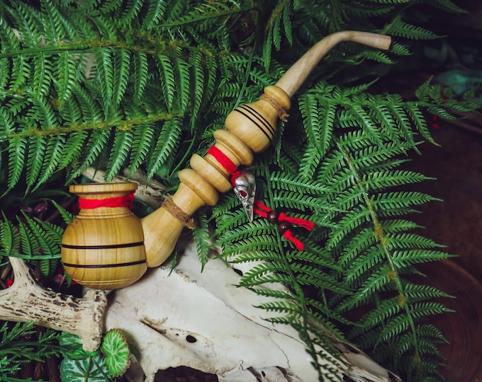 Wooden Viking Tobacco Pipe / Churchwarden Pipe / Smoking Pipe / Wood Pipe / Viking Runes