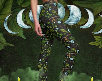 Witchy Beltane Summer Festival Yoga Pants / Yoga Leggings / Witchy Fashion