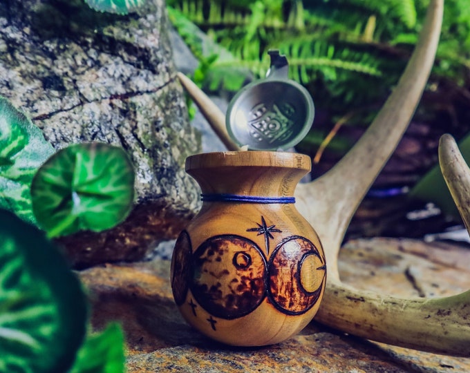 Witchy Pagan Triple Moon Phase Goddess Incense Burner / Wicca Wiccan Mother Maiden Crone / Hecate