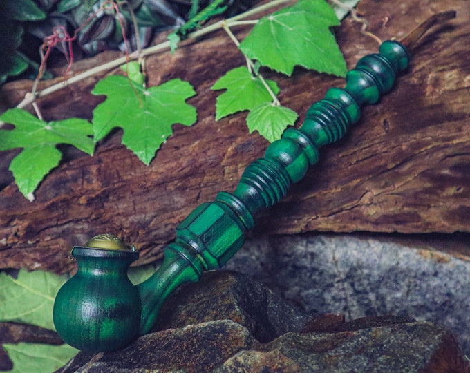 Handmade Wooden Tobacco Pipe for Smoking / Green Wood Churchwarden Extra Large Pipe / Smoke Gift