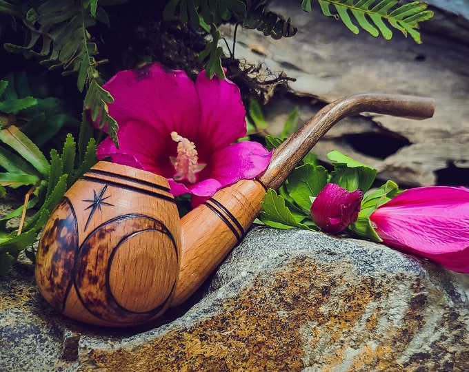 Hecate Tobacco Pipe / Triple Moon Goddess Pipe / Sherlock Pipe / Smoking Pipe Gift box