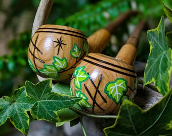Ivy Ogham Pipe for Smoking / Gort / Druid Celtic Irish Pagan Sherlock / Handmade Tobacco Pipe