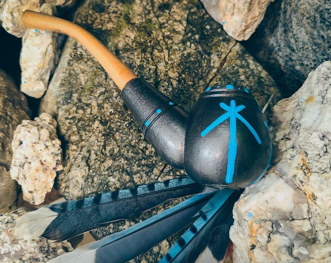 Berserker Viking Rune Pipe / Tobacco Pipe for Smoking / Wooden Pipe / Sherlock