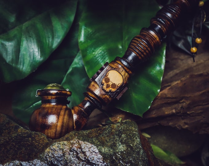 Shipwreck Pirate Tobacco Pipe / Handmade Wood Pipe for Smoking / Churchwarden / Wooden / Functional Costume