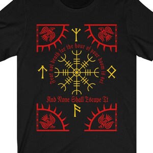 Aegishjalmur Fear Not Death / Viking Shirt / Germanic Pagan / Helm of Awe