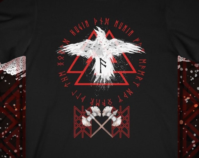 Viking Raven Wyrd Tee / Hugin Munin / Odin Valknut Shirt