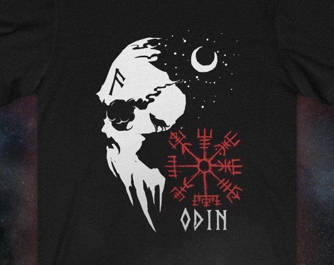 Unisex Odin the Allfather / Vegvisir / Ansuz Viking Rune / Wolf