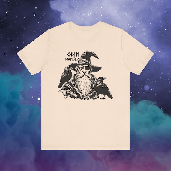 Odin the Wanderer Viking Style Tee / Unisex Jersey Short Sleeve Tee /  100% Cotton / Norse Viking Design / Bella+Canvas High Quality Print