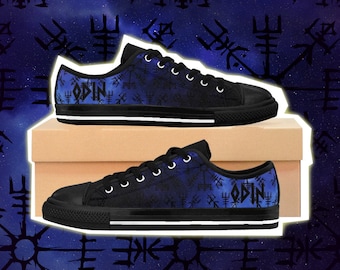 Viking Canvas Shoes / Odin Edition / Custom Sneakers / Viking Clothing / Pagan Clothing
