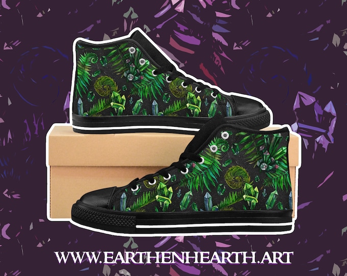 Women's High Tops / Custom Sneakers / Pagan Clothing / Alternative Fashion / Streetwear Art Shoes