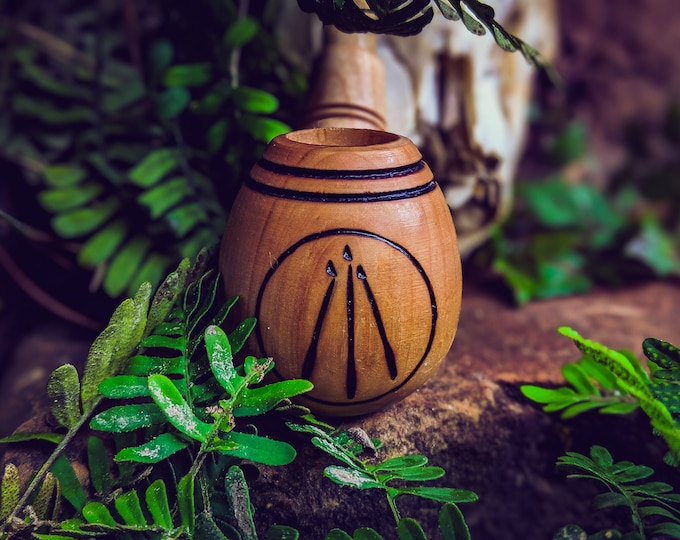 Awen Tobacco Pipe for Smoking / Welsh Druid Pipe / Wooden Handmade Pipe with Giftbox Options