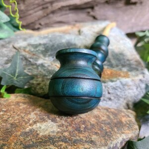Handmade Wooden Tobacco Pipe for Smoking / Blue Tone Wood Churchwarden Pipe / Smoke Gift