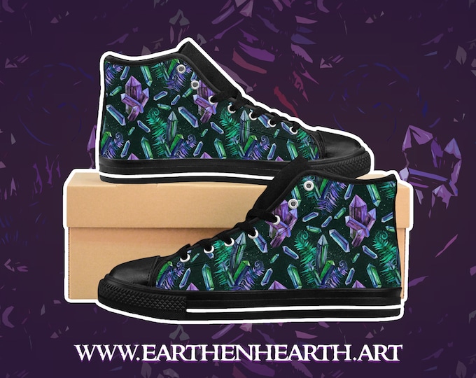 Women's High Tops / Custom Sneakers / Pagan Clothing / Alternative Fashion / Streetwear Art Shoes