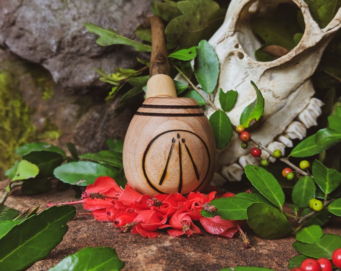 Awen Druid Wood Pipe / Tobacco Pipe for Smoking / Druid Celtic Pagan Tobacco Pipe / Irish Scottish Sidhe Fae Fantasy