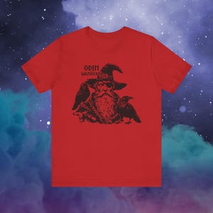 Odin the Wanderer Viking Style Tee / Unisex Jersey Short Sleeve Tee /  100% Cotton / Norse Viking Design / Bella+Canvas High Quality Print