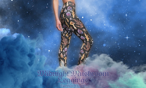 mushroom print leggings