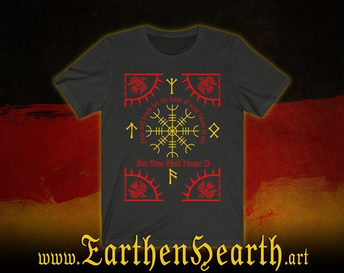 Aegishjalmur Fear Not Death / Viking Shirt / Germanic Pagan / Helm of Awe