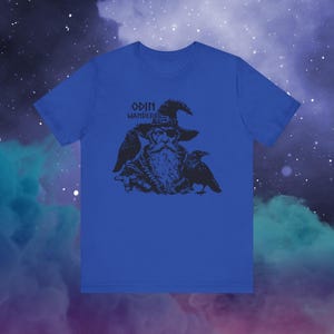 Odin the Wanderer Viking Style Tee / Unisex Jersey Short Sleeve Tee /  100% Cotton / Norse Viking Design / Bella+Canvas High Quality Print