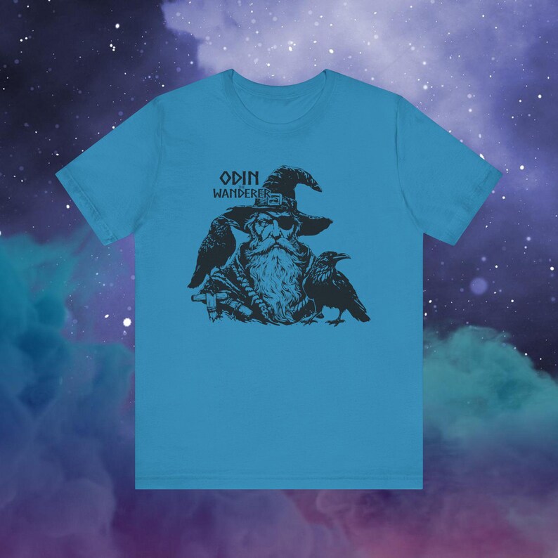 Odin the Wanderer Viking Style Tee / Unisex Jersey Short Sleeve Tee /  100% Cotton / Norse Viking Design / Bella+Canvas High Quality Print