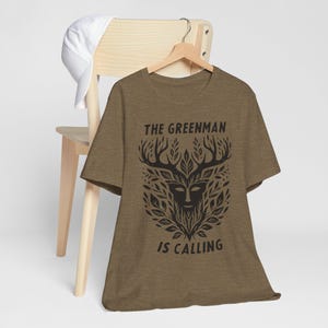 Greenman T-Shirt, Pagan Celtic Design, Unisex Cotton Tee