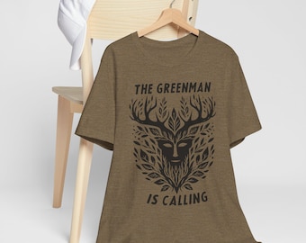 The Greenman Pagan T Shirt / Pagan Celtic Design / Humane, Sustainable / 100% Cotton / Tee Shirt / Unisex