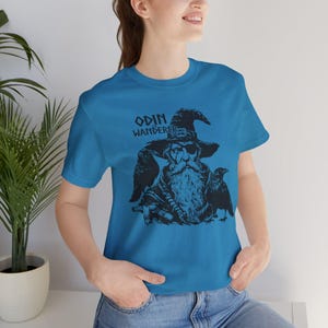Odin the Wanderer Viking Style Tee / Unisex Jersey Short Sleeve Tee /  100% Cotton / Norse Viking Design / Bella+Canvas High Quality Print