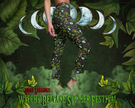 Witchy Beltane Summer Festival Yoga Pants / Yoga Leggings / Witchy Fashion