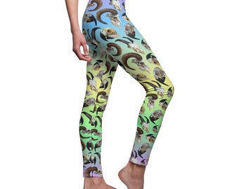 Pastel Goth Yoga Leggings / Alternative Fashion / Witchy Gothic Clothing / Harajuku Creepy Cute
