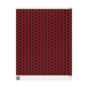 Krampus Xmas themed gift wrap - cool  / Creepy / eye catching, one of a kind wrapping paper, unique gift decor Folklore / Fantasy Christmas