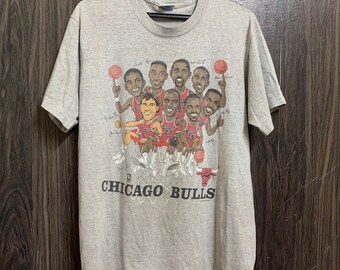 Vintage 80s Chicago Bulls Michael Jordan Basketball Hoopla NBA T Shirt