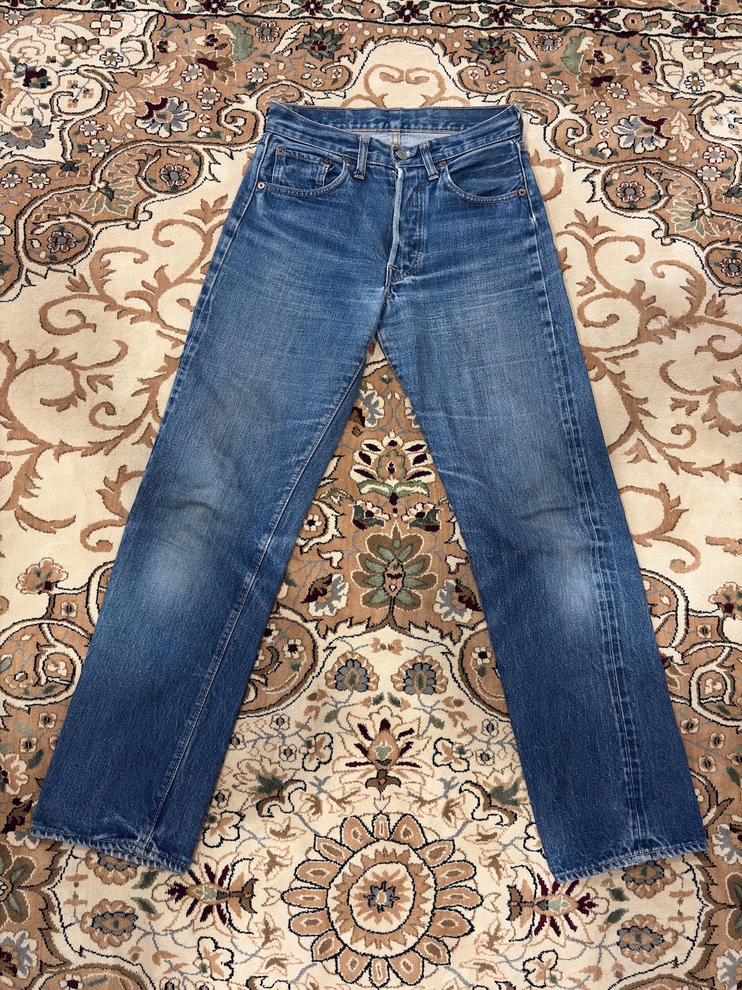 Vintage 60s 70s Levi's 501 Big E Selvedge Redline Size 28x38