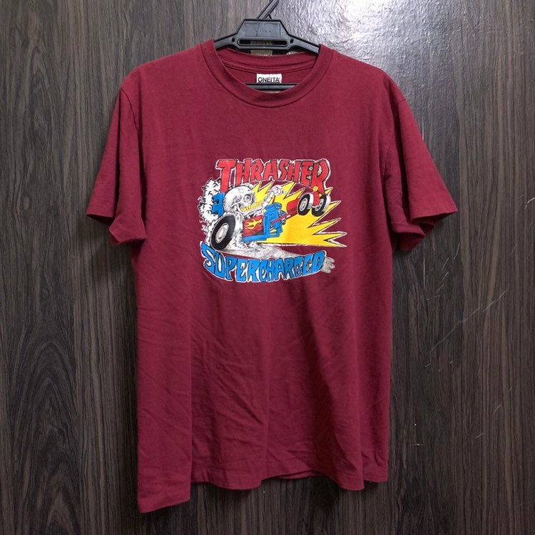 THRASHER VINTAGE 80s ロゴスウェット Vintage 90s Thrasher skateboarding star logo crewneck 90s
