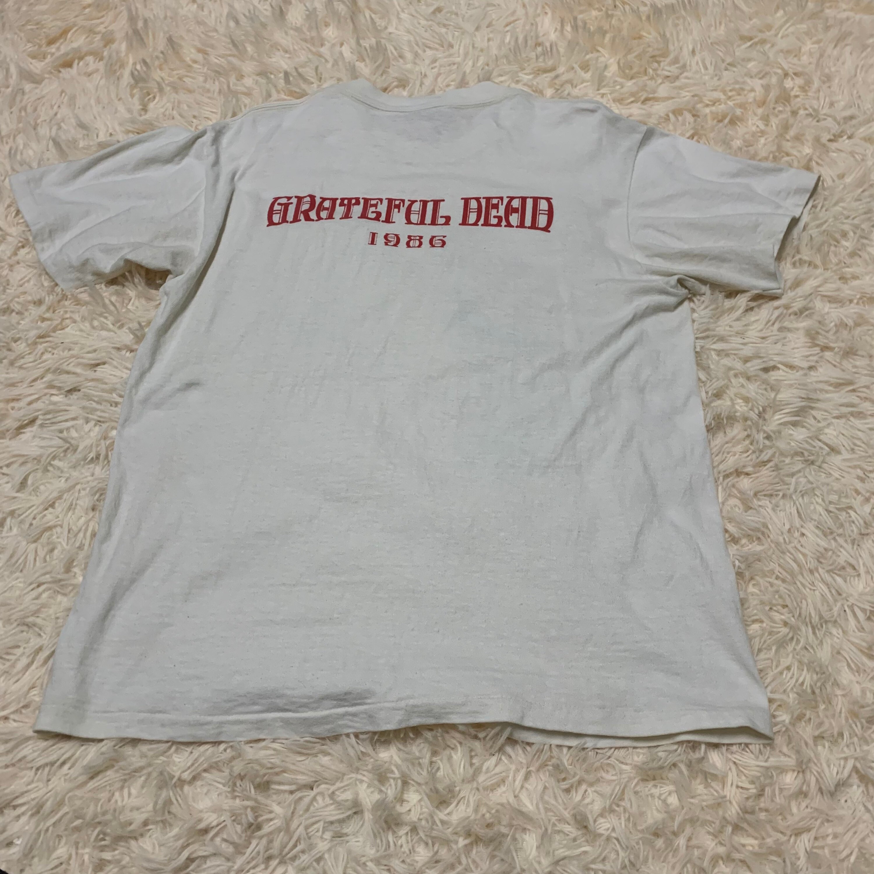 Vintage 80s Grateful Dead Uncle Sam Concert Tour 1986 Pocket T
