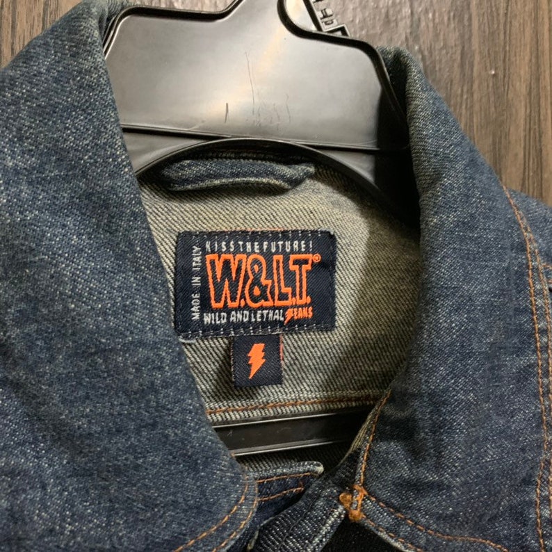 Vintage 90s Walter Van Beirendonck W&L.T Denim Trucker Jacket Size M image 4