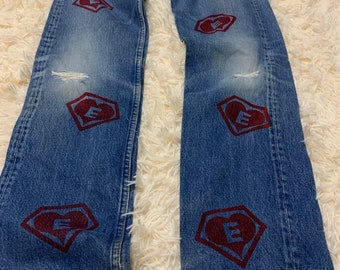 Vintage 80s Levis 501 X Super Lovers Tokyo Japanese Designer Jeans